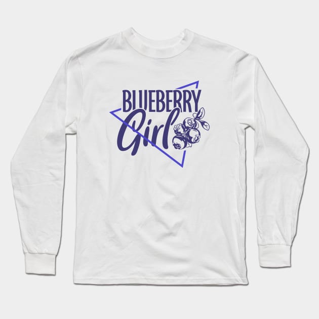 Blueberry girl Long Sleeve T-Shirt by Modern Medieval Design